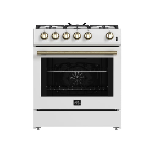 FORNO Leonardo Gas Range 76cm 141.6L FFSGS1116-30WHT
