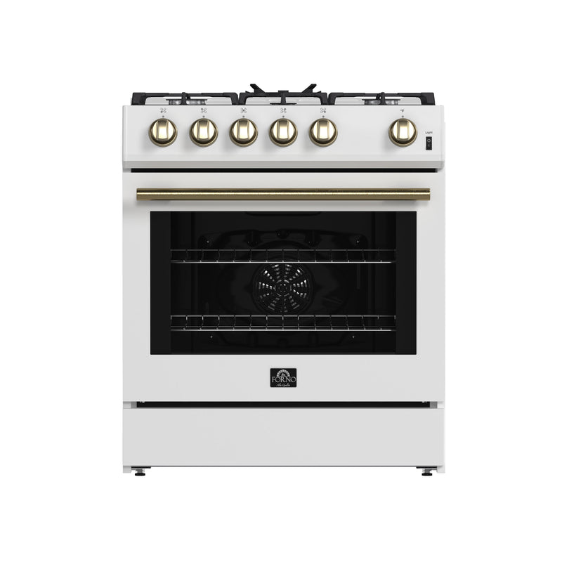 FORNO Leonardo Gas Range 76cm 141.6L FFSGS1116-30WHT