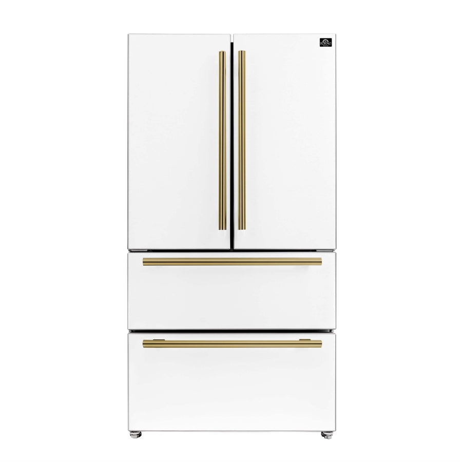 FORNO Espresso Moena French Door Refrigerator 91.4cm 543.7L White