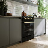 FORNO Espresso Leonardo Gas Range 76.2cm 141.6L Black FFSGS1116-30BLK 2