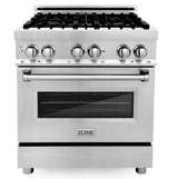ZLINE Dual Fuel Convection Oven Range 4 Burners 76.2cm 113.3L RA30 1